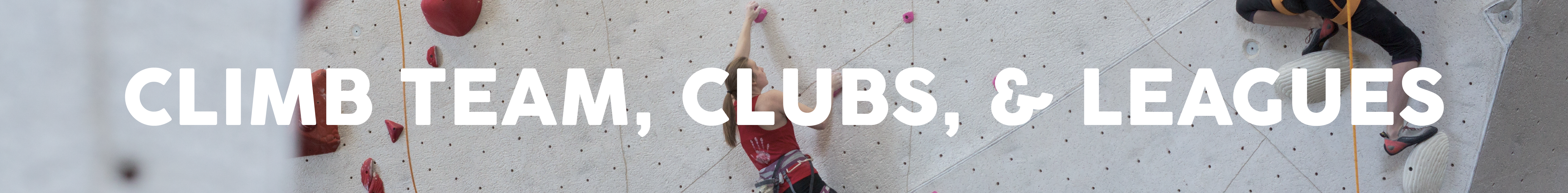 Climb team club leagues banner